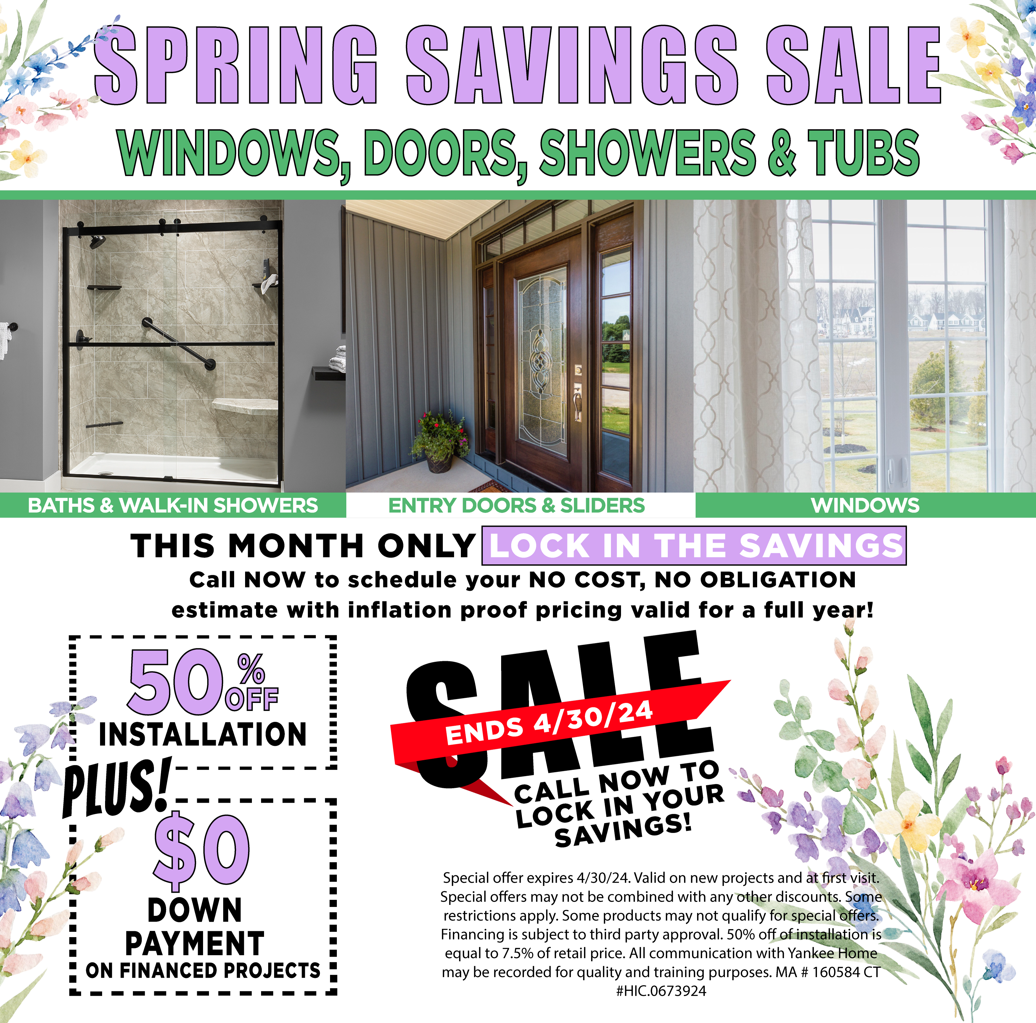 April Spring Savings Sale at Yankee Home