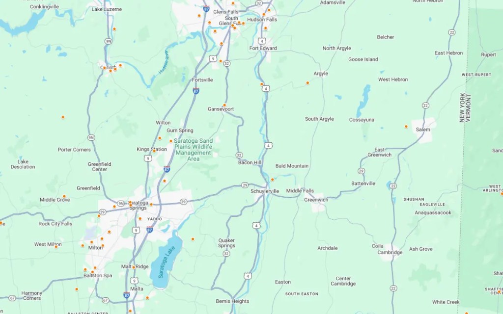 Yankee Home Washington County NY Completed Project Map