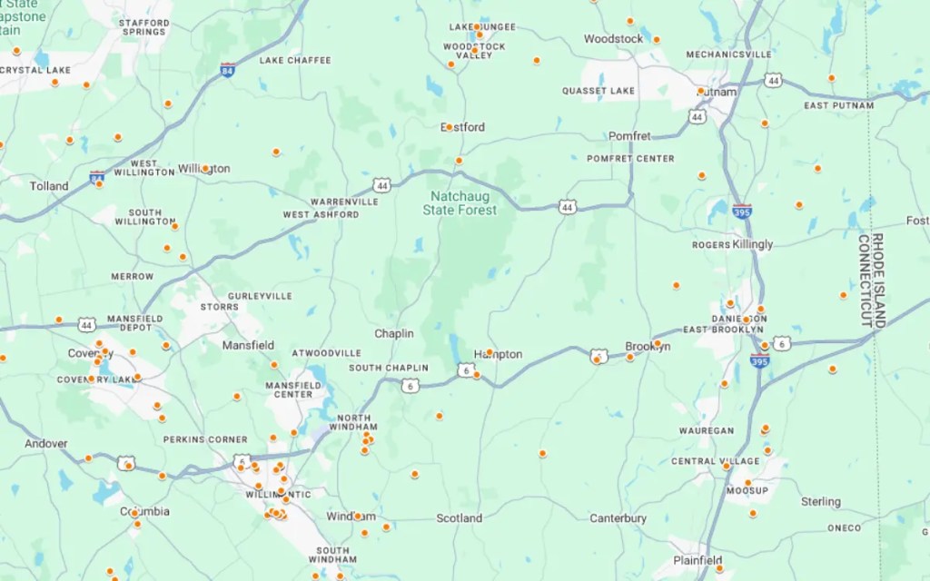 Yankee Home Windham County CT Completed Project Map